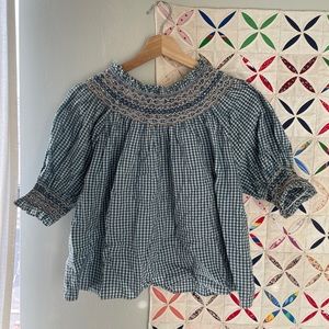 Doen Hester smocked blouse. LOOKING TO TRADE FOR A L/XL OR ANOTHER DOEN BLOUSE!
